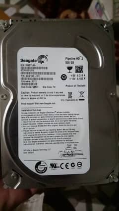 SATA Seagate HDD 500GB for sale