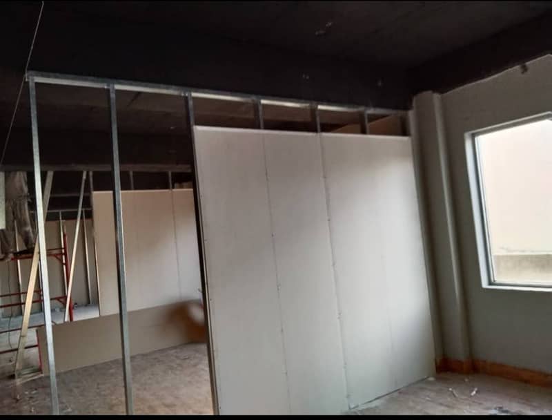 GYPSUM BOARD DRYWALL PARTITION, GLASS PARTITION, OFFICE RENOVATION 2