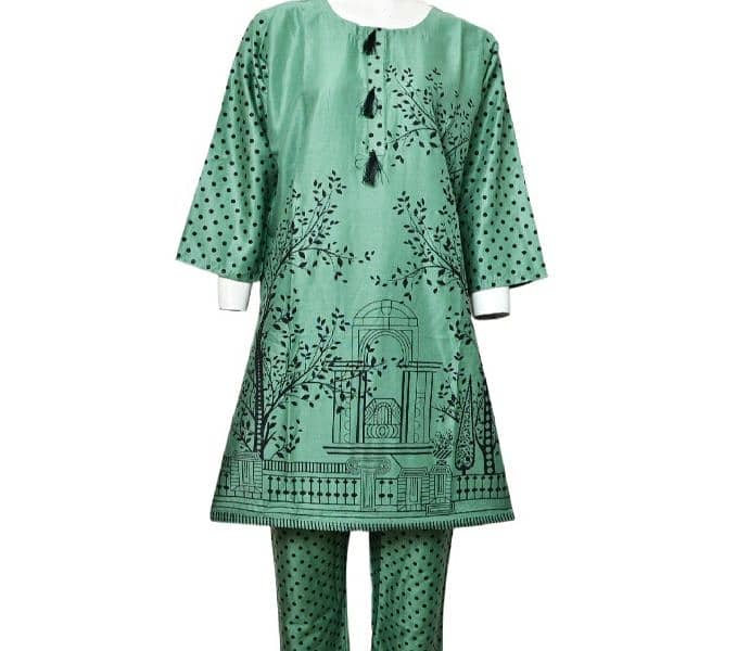 Printed Stitched lawn 2 pc dresss for women 2