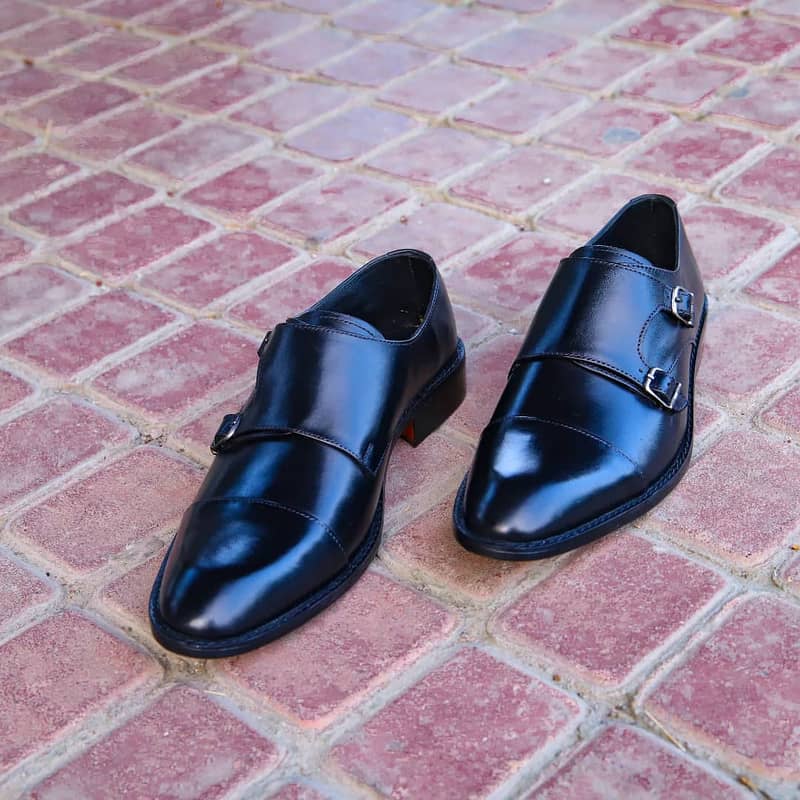 Double Monks Handmade Leather shoes for men 2