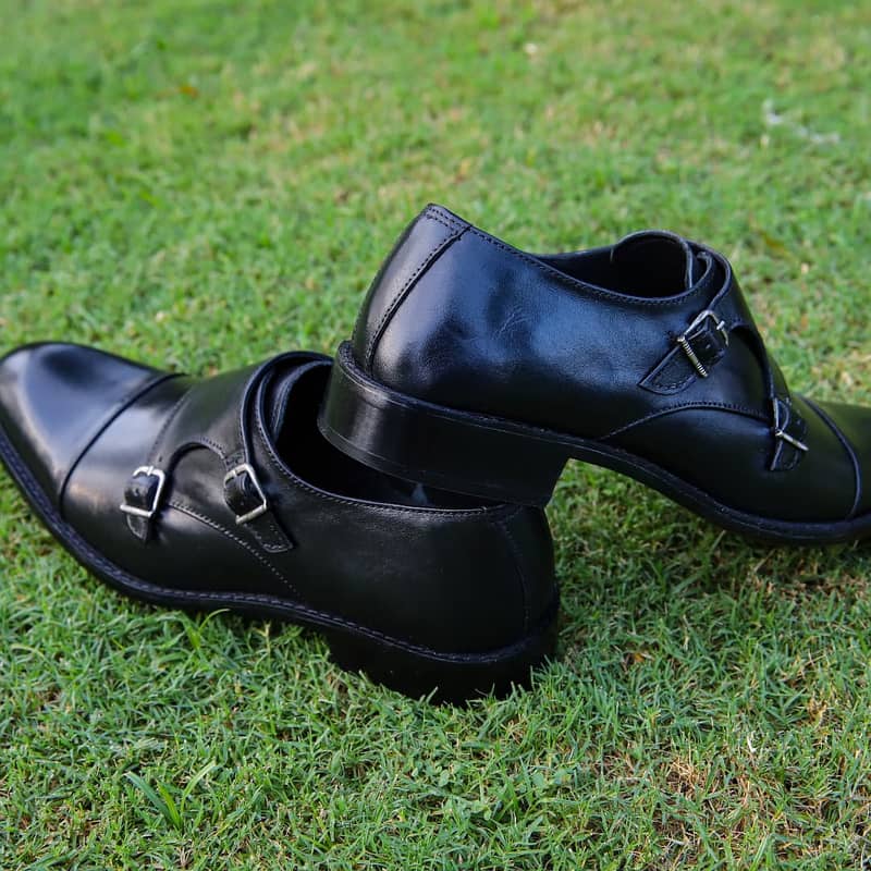 Double Monks Handmade Leather shoes for men 5