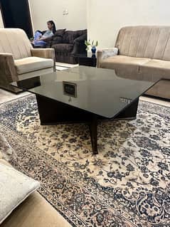 For Sale: Stunning Center Table with 2 Chic Side Tables!