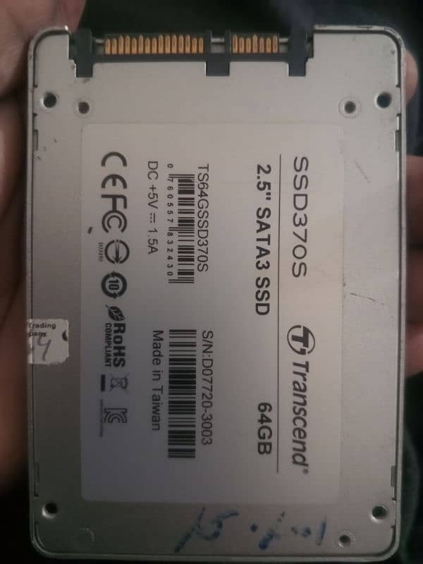 SSD 64gb far sale urgent all okay ha 1