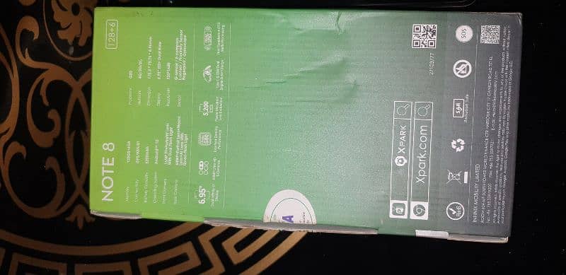 infinix Note 8 All ok No open no repair 6GB 128GB  Set Box 6