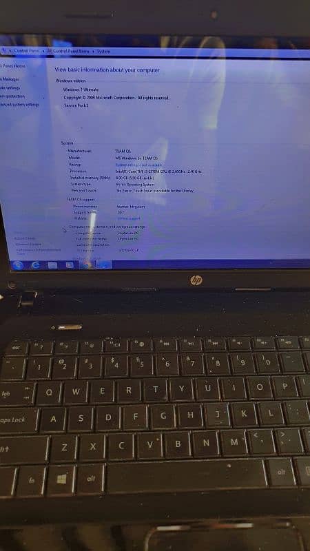 Laptop hp core i3 2nd generation 4gb ram 250 GB hdd 1