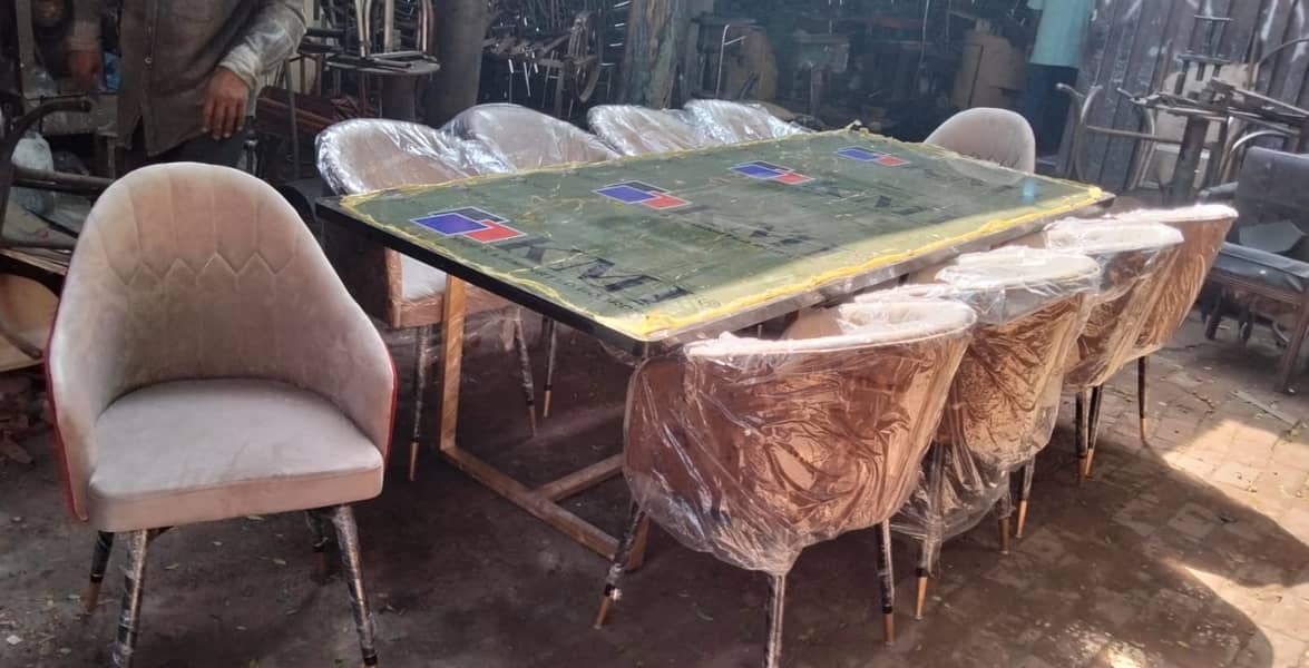 dining table / 6 seater dining table / dining table with dining chairs 3