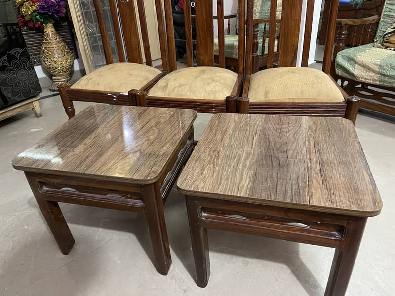 Wooden Dinning Chairs and Side Tables 1