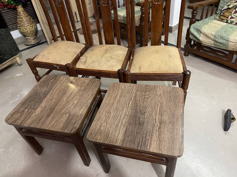 Wooden Dinning Chairs and Side Tables 2