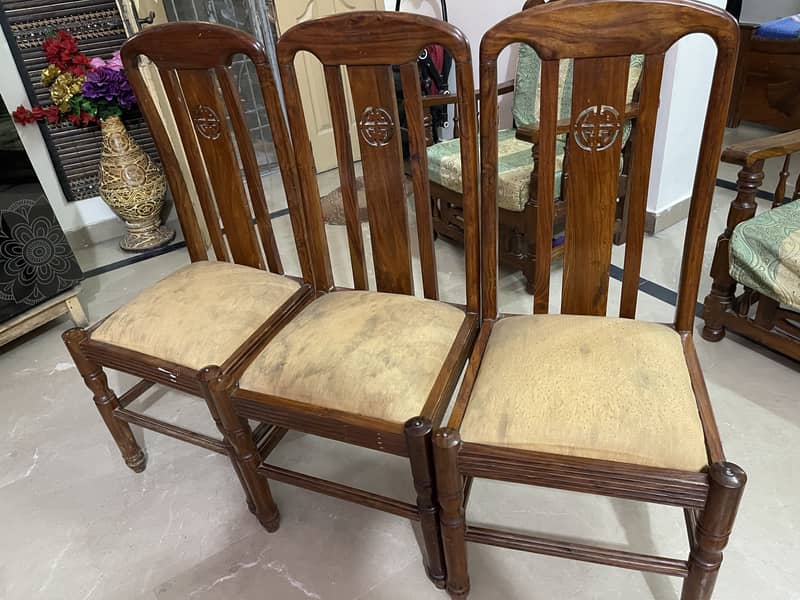 Wooden Dinning Chairs and Side Tables 3