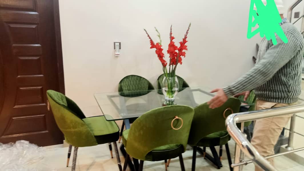 Restaurant furniture / 6 seater dining table / chairs / Coffee chairs 9