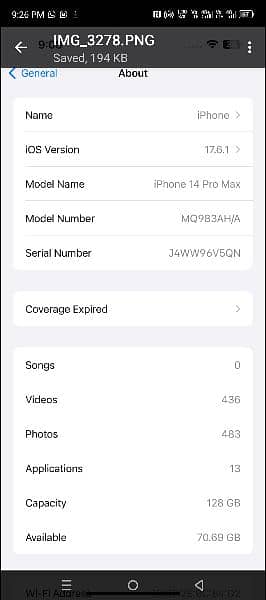 I phone 14 pro max 5