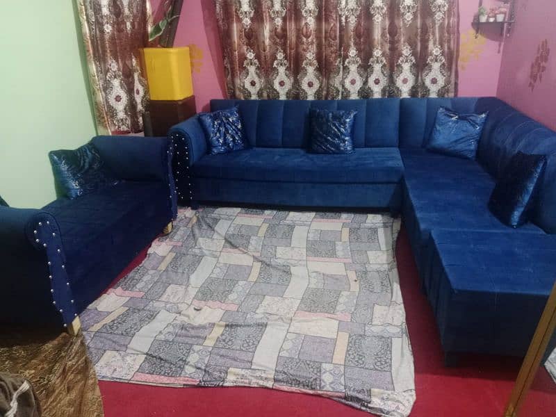 L shape sofa with Diwan for sale new 3