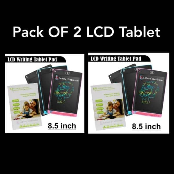 LCD writing tablet 8.5 inch-pack of 2 4