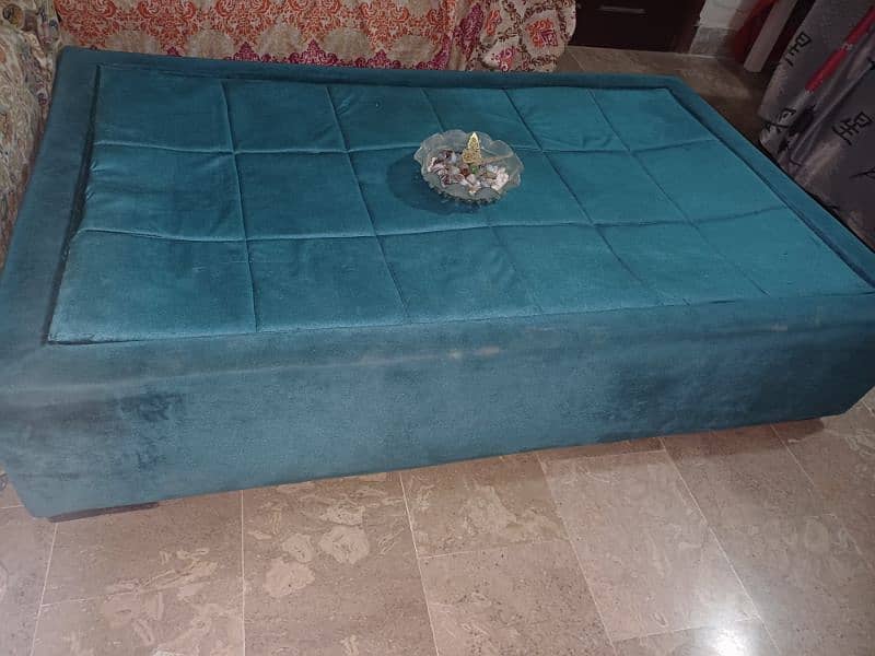 Turquoise Blue Rectangular Center Table 2