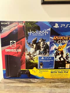 ps4 slim 500Gb + controller + 3 games in original box