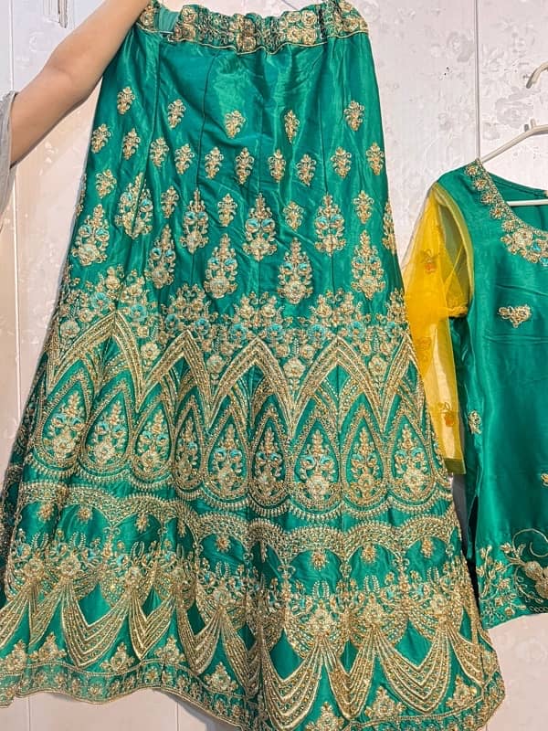 Green lehanga choli smal to medium size 1