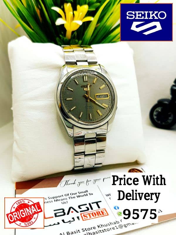 SEIKO 5 CITIZENS ORIENT AUTOMATIC MEN WRIST WATCH 03161737353 10