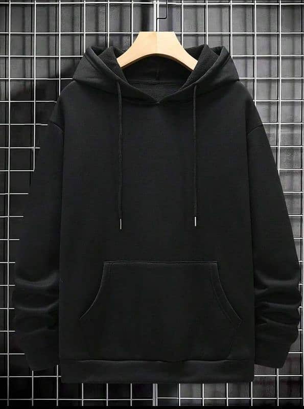 1 pc Men's fleece Plain hoodie 3