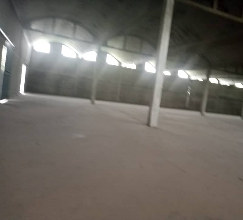 156000 sq. ft. Neat and clean Warehouse available for rent on Multan road Lahore 7