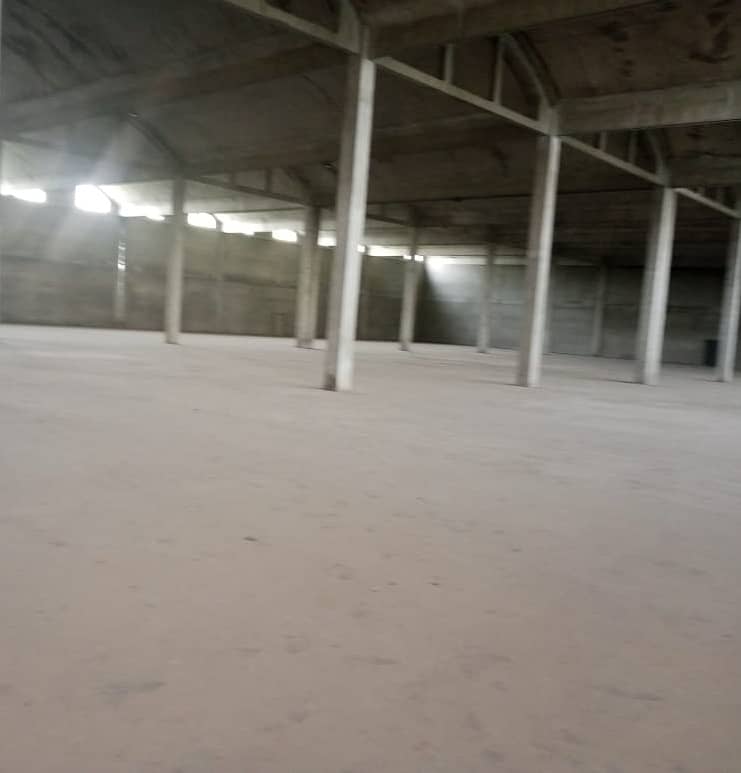 156000 sq. ft. Neat and clean Warehouse available for rent on Multan road Lahore 9