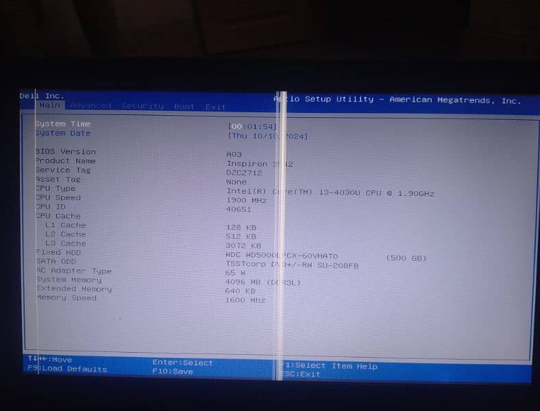 Dell Inspiron 3542 Laptop 4GB Ram 500GB HDD 5