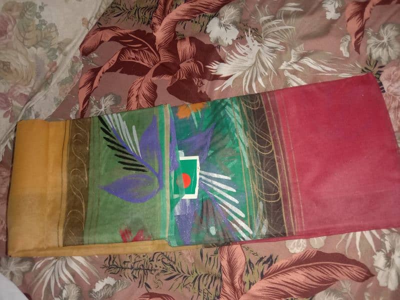 Bangladesh traditional  handmade khaadi and silk dupatta . . rs1000 1