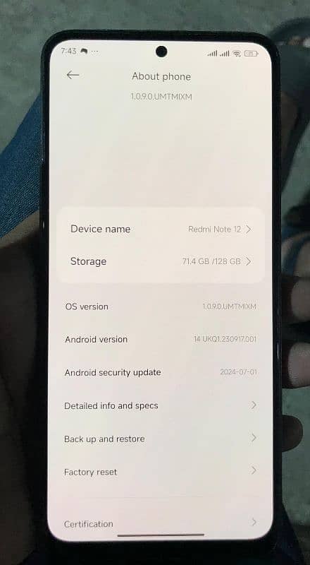 Redmi note 12 8/128 6