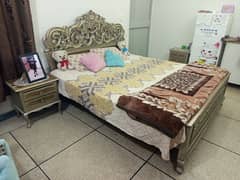 solid wood double bed