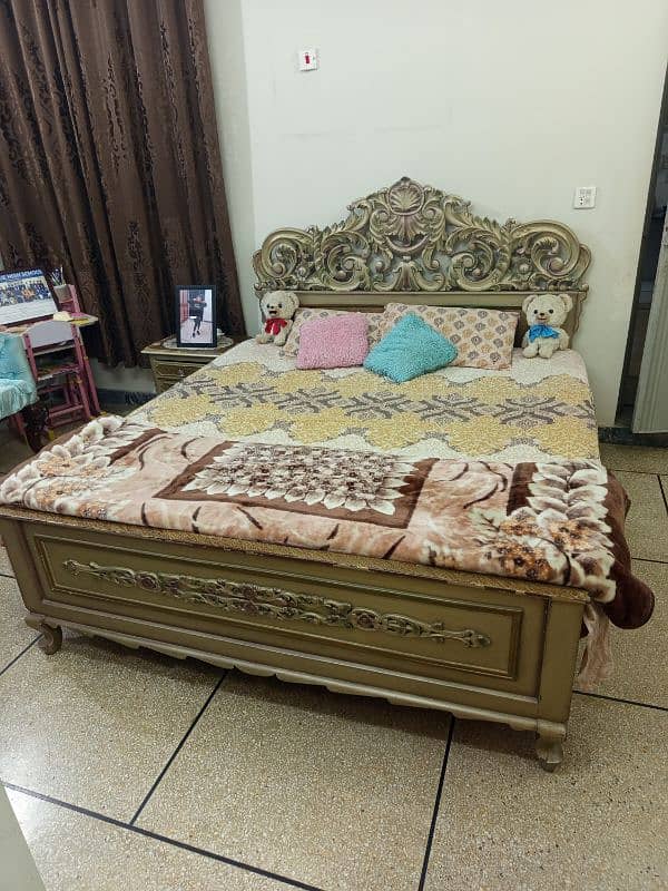 solid wood double bed 2