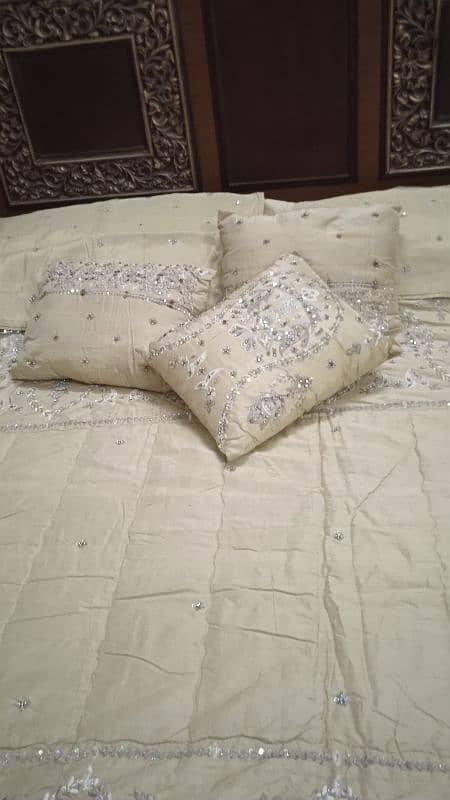 bridal bed set with hand work 1