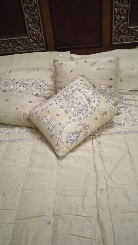 bridal bed set with hand work 3