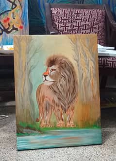 Lion  Oil painting 0