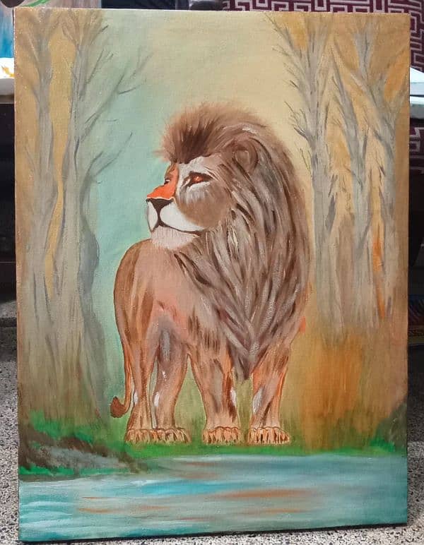 Lion  Oil painting 1