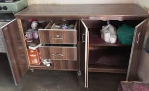 Wooden Iron table/ Cabinet