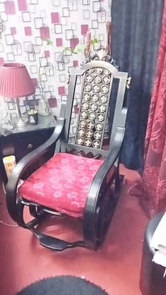 black rocking chair