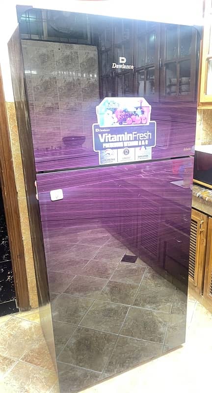 Dawlance fridge/glass door refrigerator /slightly used 10/10 condition 1