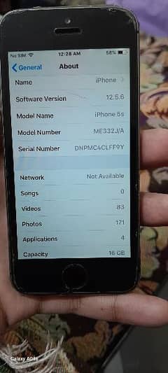 iPhone 5s non pta 97% battery health 16gb