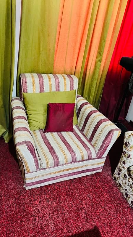 5 seater sofa set - multicolor 0