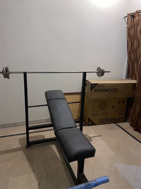 bench press and rotatting machine for sale worh dumbells 0