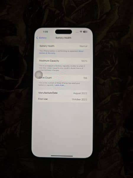 Iphone 15 pro max 256 gb 10/10. battery health 100 % 2