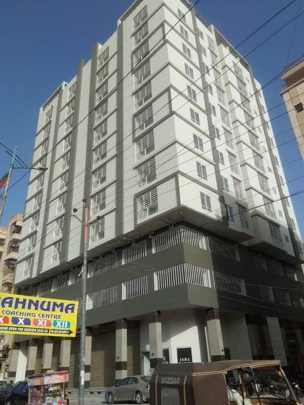 Isra Tower 2 bed drawing dining Appartment For Rent Block 7 Jauhar 11