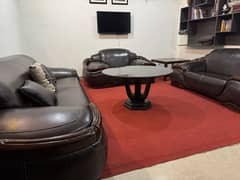 Royal 6 Seater Leather Sofa Set 0