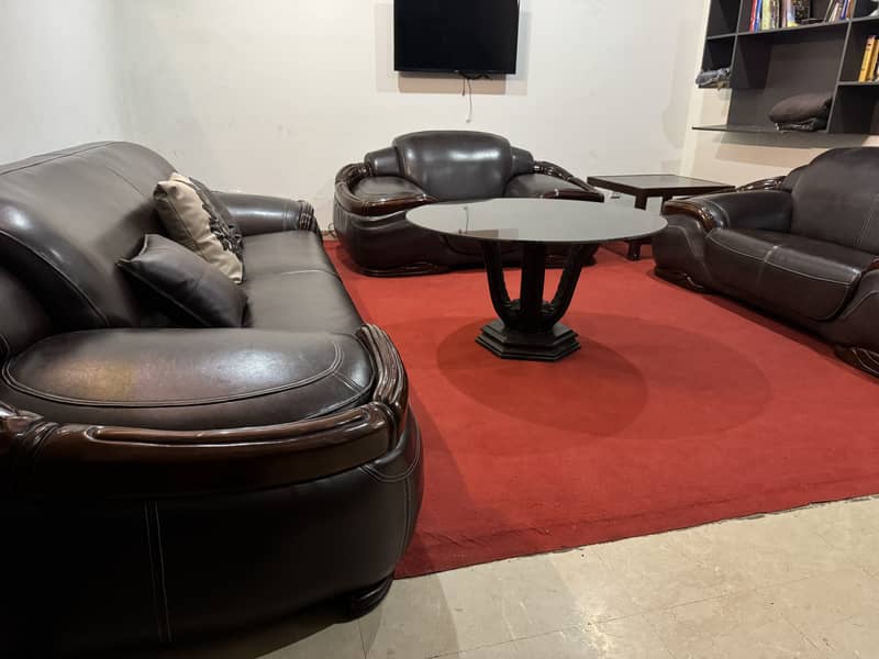 Royal 6 Seater Leather Sofa Set 2