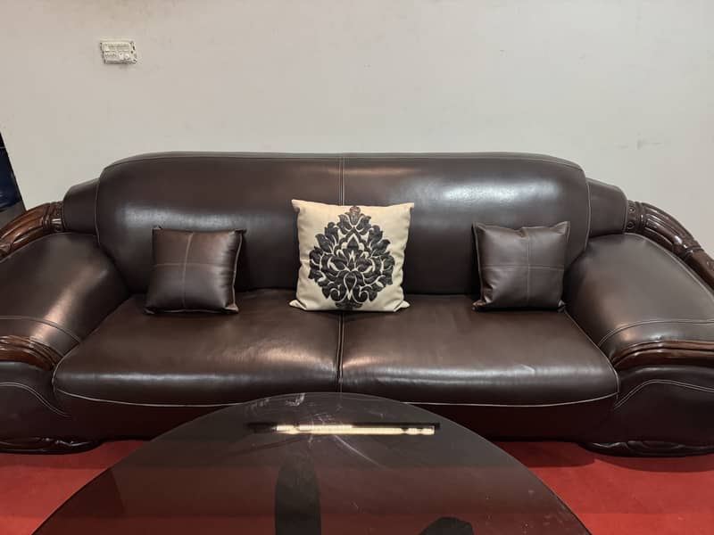 Royal 6 Seater Leather Sofa Set 5