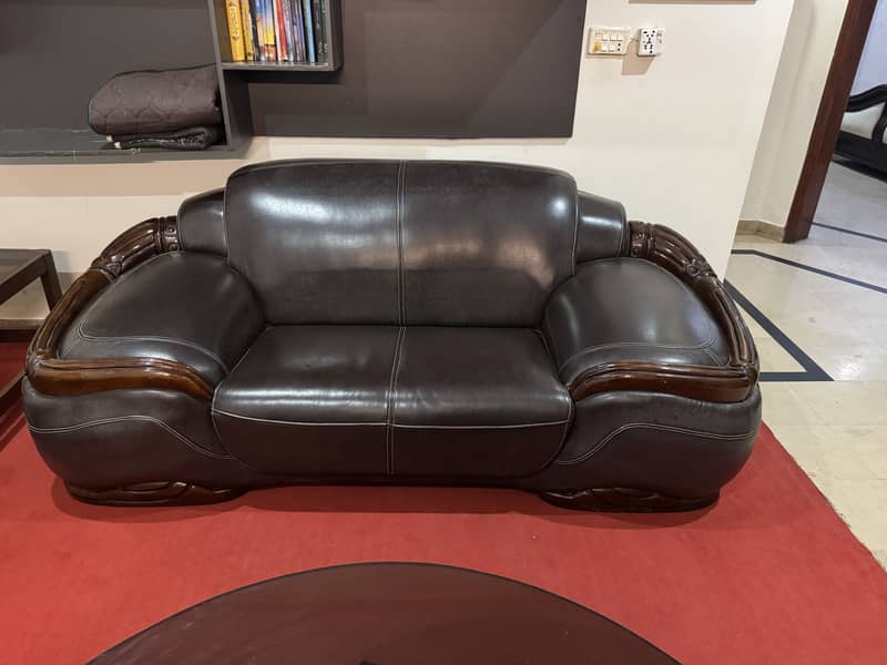 Royal 6 Seater Leather Sofa Set 9