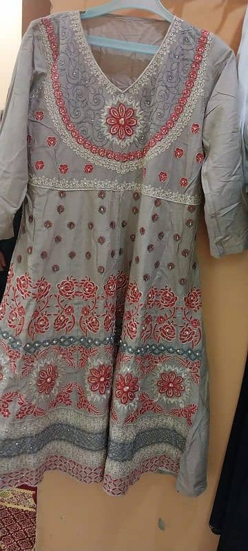 lawn embroidery fancy frock 1