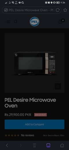 Pel microwave 1000w(grill) 1400w (micro) 0