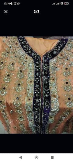 heavy embroidered dress, fancy suit for wedding