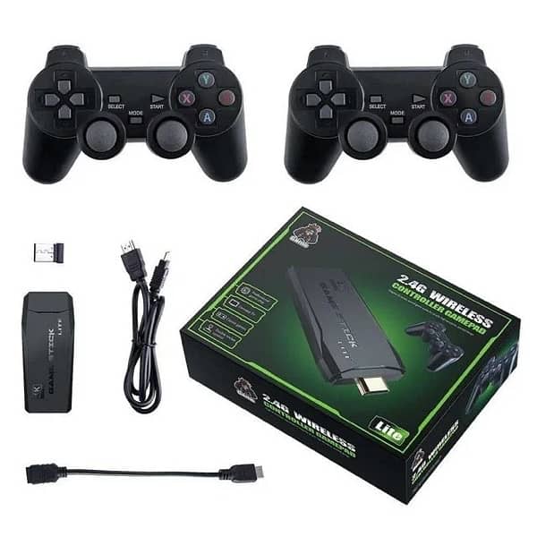 M8 GAMING USB GAME STICK CONSOLE WITH 20,000 GAMES & 2 CONTROLLER 1