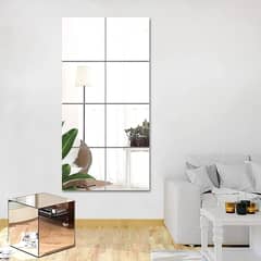 Self Adhesive Acrylic Mirror Square Shape Flexible Plastic Mirror